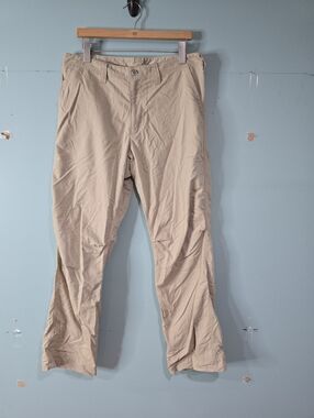 Patagonia Men's Tan Nylon Gorpcore Hiking Chino Pants 34